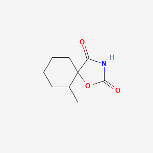 molecular formula C9H13NO3 B561393 6-Methyl-1-oxa-3-azaspiro[4.5]decane-2,4-dione CAS No. 102495-12-5