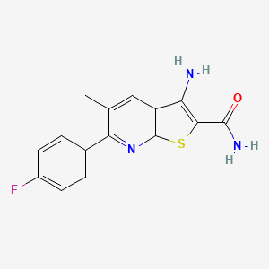 molecular formula C15H12FN3OS B5613934 3-amino-6-(4-fluorophenyl)-5-methylthieno[2,3-b]pyridine-2-carboxamide 