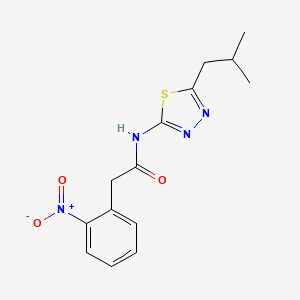molecular formula C14H16N4O3S B5613945 N-(5-isobutyl-1,3,4-thiadiazol-2-yl)-2-(2-nitrophenyl)acetamide 