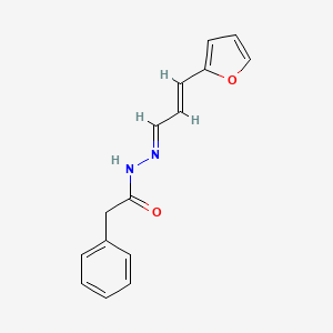 molecular formula C15H14N2O2 B5613953 N'-[3-(2-furyl)-2-propen-1-ylidene]-2-phenylacetohydrazide 