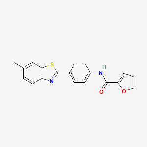 molecular formula C19H14N2O2S B5613979 N-[4-(6-methyl-1,3-benzothiazol-2-yl)phenyl]-2-furamide 