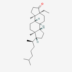 molecular formula C28H48O B561398 5-Ethyl-A-nor-5beta-cholestan-3-one CAS No. 19682-33-8