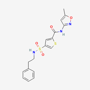 molecular formula C17H17N3O4S2 B5613982 N-(5-methyl-3-isoxazolyl)-4-{[(2-phenylethyl)amino]sulfonyl}-2-thiophenecarboxamide 