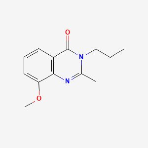 molecular formula C13H16N2O2 B561400 8-Methoxy-2-methyl-3-propylquinazolin-4-one CAS No. 100615-75-6