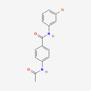 molecular formula C15H13BrN2O2 B5614002 4-(acetylamino)-N-(3-bromophenyl)benzamide 