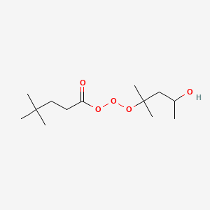 molecular formula C13H26O5 B561405 1-[(4-Hydroxy-2-methylpentan-2-yl)trioxidanyl]-4,4-dimethylpentan-1-one CAS No. 110972-57-1