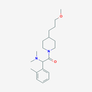 molecular formula C20H32N2O2 B5614060 2-[4-(3-methoxypropyl)-1-piperidinyl]-N,N-dimethyl-1-(2-methylphenyl)-2-oxoethanamine 