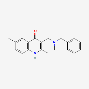 molecular formula C20H22N2O B5614079 3-{[benzyl(methyl)amino]methyl}-2,6-dimethyl-4-quinolinol 