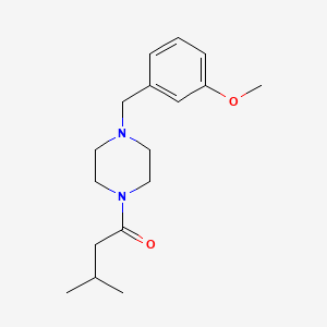 molecular formula C17H26N2O2 B5614092 1-(3-methoxybenzyl)-4-(3-methylbutanoyl)piperazine 