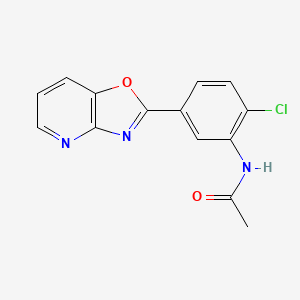 molecular formula C14H10ClN3O2 B5614101 N-(2-chloro-5-[1,3]oxazolo[4,5-b]pyridin-2-ylphenyl)acetamide 