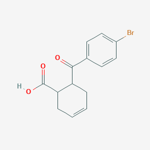 molecular formula C14H13BrO3 B5614109 6-(4-bromobenzoyl)-3-cyclohexene-1-carboxylic acid 