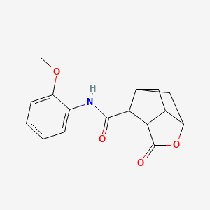 molecular formula C16H17NO4 B5614162 N-(2-methoxyphenyl)-2-oxohexahydro-2H-3,5-methanocyclopenta[b]furan-7-carboxamide 