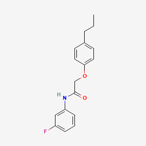 molecular formula C17H18FNO2 B5614169 N-(3-fluorophenyl)-2-(4-propylphenoxy)acetamide 
