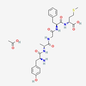 molecular formula C30H41N5O9S B561420 H-Tyr-D-Ala-Gly-Phe-D-Met-OH.CH3CO2H CAS No. 100929-58-6