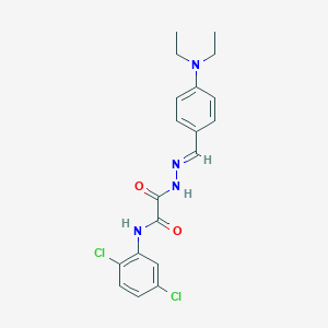 molecular formula C19H20Cl2N4O2 B5614206 N-(2,5-dichlorophenyl)-2-{2-[4-(diethylamino)benzylidene]hydrazino}-2-oxoacetamide 