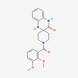 molecular formula C21H23N3O4 B5614254 1-(2,3-dimethoxybenzoyl)-1',4'-dihydro-3'H-spiro[piperidine-4,2'-quinoxalin]-3'-one 