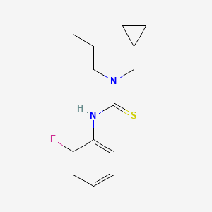 molecular formula C14H19FN2S B5614258 N-(cyclopropylmethyl)-N'-(2-fluorophenyl)-N-propylthiourea 
