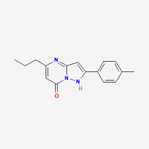 molecular formula C16H17N3O B5614314 2-(4-methylphenyl)-5-propylpyrazolo[1,5-a]pyrimidin-7-ol 