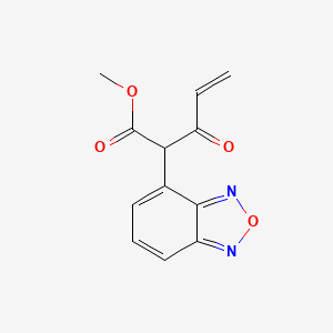 molecular formula C12H10N2O4 B561433 Methyl 2-(2,1,3-benzoxadiazol-4-yl)-3-oxopent-4-enoate CAS No. 102993-40-8