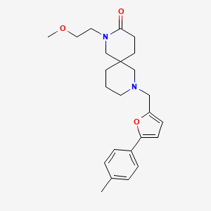 molecular formula C24H32N2O3 B5614336 2-(2-methoxyethyl)-8-{[5-(4-methylphenyl)-2-furyl]methyl}-2,8-diazaspiro[5.5]undecan-3-one 