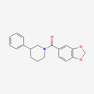 molecular formula C19H19NO3 B5614337 1-(1,3-benzodioxol-5-ylcarbonyl)-3-phenylpiperidine 