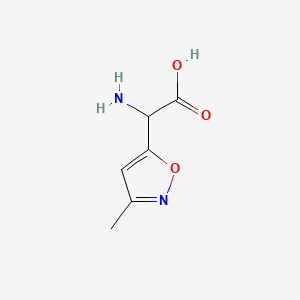 molecular formula C6H8N2O3 B561437 2-Amino-2-(3-methylisoxazol-5-yl)acetic acid CAS No. 100114-42-9