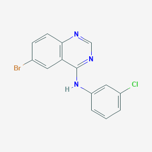 molecular formula C14H9BrClN3 B5614375 6-bromo-N-(3-chlorophenyl)-4-quinazolinamine 