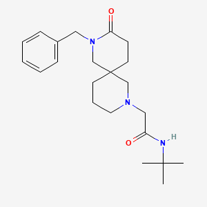 molecular formula C22H33N3O2 B5614395 2-(8-benzyl-9-oxo-2,8-diazaspiro[5.5]undec-2-yl)-N-(tert-butyl)acetamide 