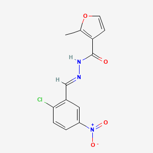 molecular formula C13H10ClN3O4 B5614400 N'-(2-chloro-5-nitrobenzylidene)-2-methyl-3-furohydrazide 