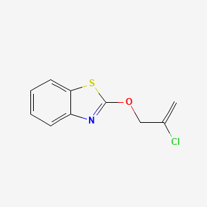 molecular formula C10H8ClNOS B561441 2-[(2-Chloro-2-propen-1-yl)oxy]-1,3-benzothiazole CAS No. 103030-39-3