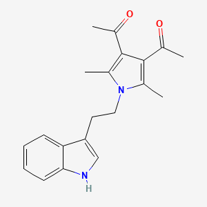 molecular formula C20H22N2O2 B5614426 1,1'-{1-[2-(1H-indol-3-yl)ethyl]-2,5-dimethyl-1H-pyrrole-3,4-diyl}diethanone 