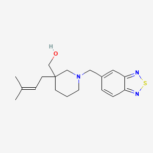 molecular formula C18H25N3OS B5614443 [1-(2,1,3-benzothiadiazol-5-ylmethyl)-3-(3-methylbut-2-en-1-yl)piperidin-3-yl]methanol 