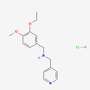 molecular formula C16H21ClN2O2 B5614449 (3-ethoxy-4-methoxybenzyl)(4-pyridinylmethyl)amine hydrochloride 
