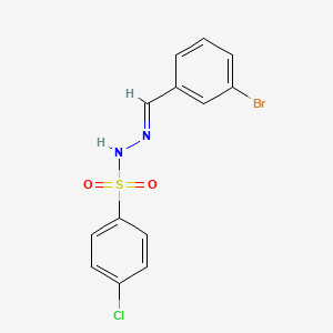 molecular formula C13H10BrClN2O2S B5614462 N'-(3-bromobenzylidene)-4-chlorobenzenesulfonohydrazide 