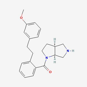molecular formula C22H26N2O2 B5614465 rel-(3aS,6aS)-1-{2-[2-(3-methoxyphenyl)ethyl]benzoyl}octahydropyrrolo[3,4-b]pyrrole hydrochloride 