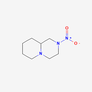 molecular formula C8H15N3O2 B561447 2-Nitrooctahydro-2H-pyrido[1,2-A]pyrazine CAS No. 100070-64-2