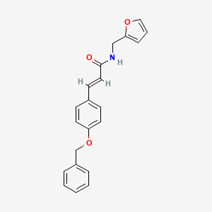 molecular formula C21H19NO3 B5614500 3-[4-(benzyloxy)phenyl]-N-(2-furylmethyl)acrylamide 