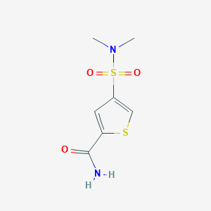 molecular formula C7H10N2O3S2 B5614508 4-[(dimethylamino)sulfonyl]-2-thiophenecarboxamide 
