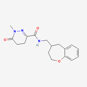 molecular formula C17H21N3O3 B5614524 1-methyl-6-oxo-N-(2,3,4,5-tetrahydro-1-benzoxepin-4-ylmethyl)-1,4,5,6-tetrahydropyridazine-3-carboxamide 