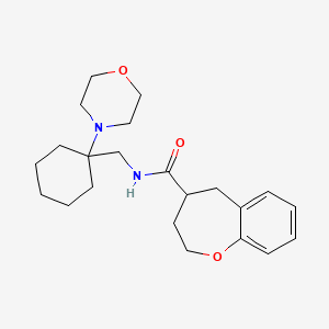 molecular formula C22H32N2O3 B5614525 N-[(1-morpholin-4-ylcyclohexyl)methyl]-2,3,4,5-tetrahydro-1-benzoxepine-4-carboxamide 