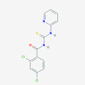 molecular formula C13H9Cl2N3OS B5614547 2,4-dichloro-N-[(2-pyridinylamino)carbonothioyl]benzamide 