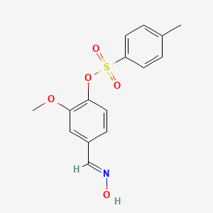molecular formula C15H15NO5S B5614555 4-[(hydroxyimino)methyl]-2-methoxyphenyl 4-methylbenzenesulfonate 
