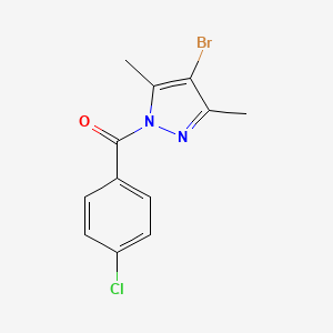 molecular formula C12H10BrClN2O B5614574 4-bromo-1-(4-chlorobenzoyl)-3,5-dimethyl-1H-pyrazole 