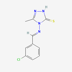 molecular formula C10H9ClN4S B5614585 4-[(3-chlorobenzylidene)amino]-5-methyl-4H-1,2,4-triazole-3-thiol 