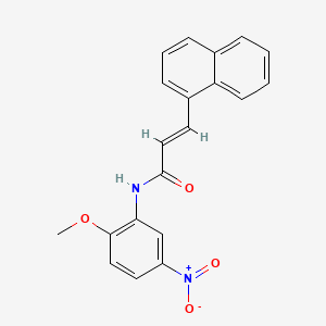 molecular formula C20H16N2O4 B5614605 N-(2-methoxy-5-nitrophenyl)-3-(1-naphthyl)acrylamide 