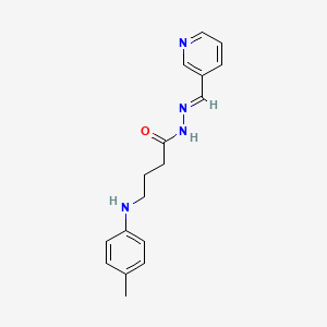 molecular formula C17H20N4O B5614620 4-[(4-methylphenyl)amino]-N'-(3-pyridinylmethylene)butanohydrazide 