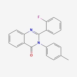 molecular formula C21H15FN2O B5614627 2-(2-fluorophenyl)-3-(4-methylphenyl)-4(3H)-quinazolinone 