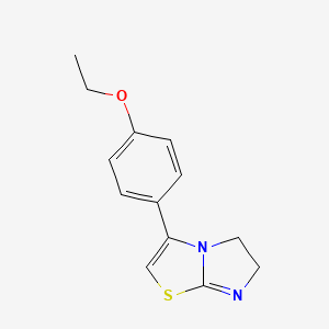 molecular formula C13H14N2OS B5614634 3-(4-ethoxyphenyl)-5,6-dihydroimidazo[2,1-b][1,3]thiazole 