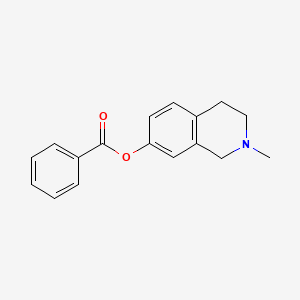 molecular formula C17H17NO2 B561465 7-Isoquinolinol,1,2,3,4-tetrahydro-2-methyl-,benzoate CAS No. 109471-58-1