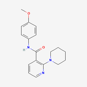 molecular formula C18H21N3O2 B5614697 N-(4-methoxyphenyl)-2-(1-piperidinyl)nicotinamide 